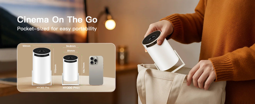 4K Mini Projector - Portable Home Theater with WiFi & Bluetooth