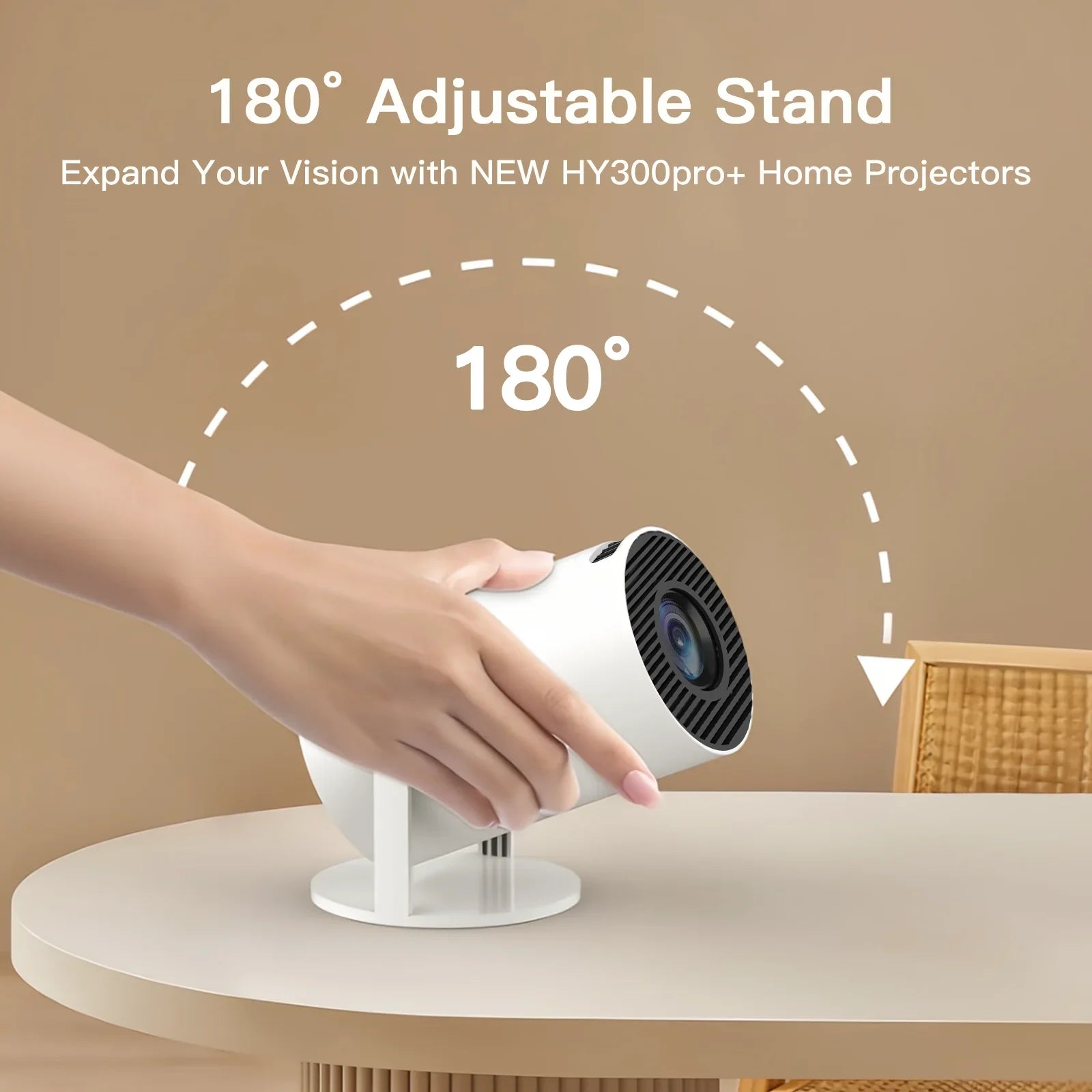 4K Mini Projector - Portable Home Theater with WiFi & Bluetooth