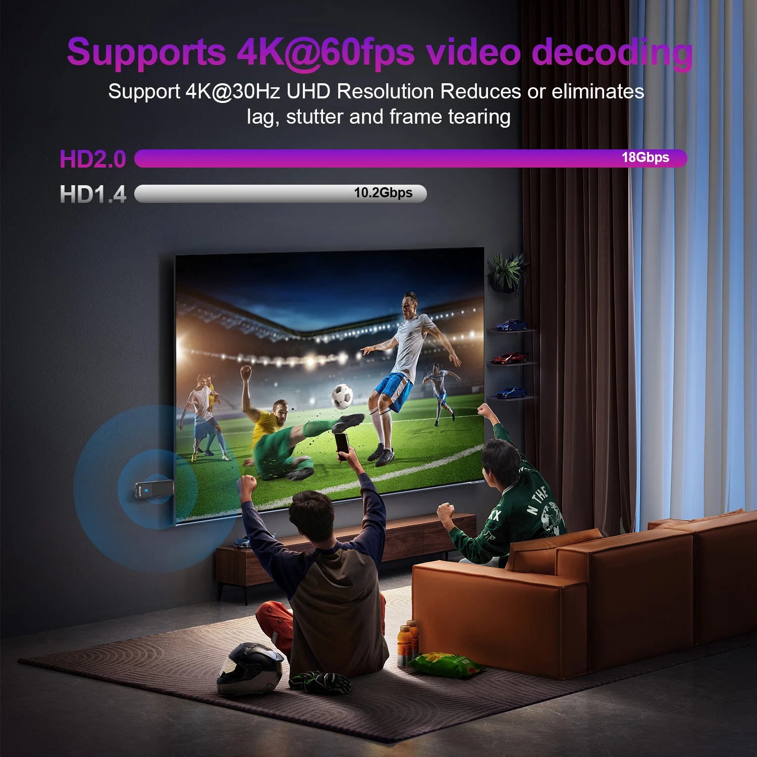 4K Android TV Streaming Stick - Smart HDMI Dongle